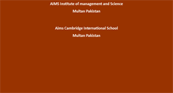 Desktop Screenshot of aims.edu.pk