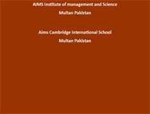 Tablet Screenshot of aims.edu.pk